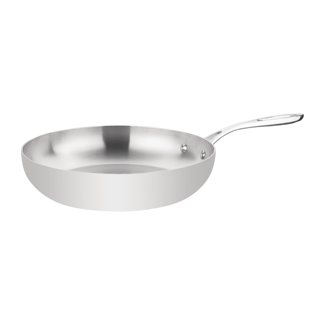 Vogue RVS en aluminium driewandige koekenpan 28 cm
