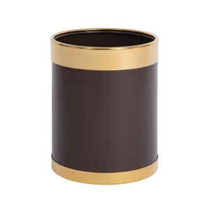 Bolero prullenbak bruin met gouden rand 10,2L