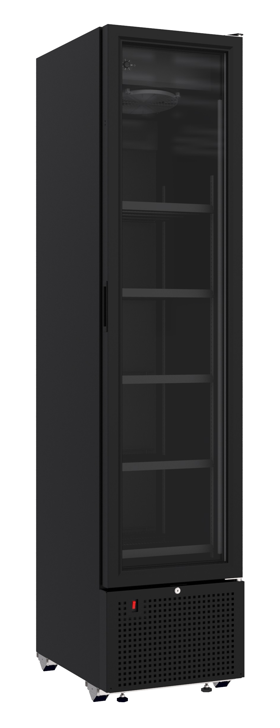 KOELKAST GLASDEUR 348L ZW
