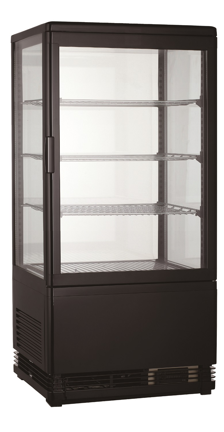 KOELVITRINE 78L ZWART