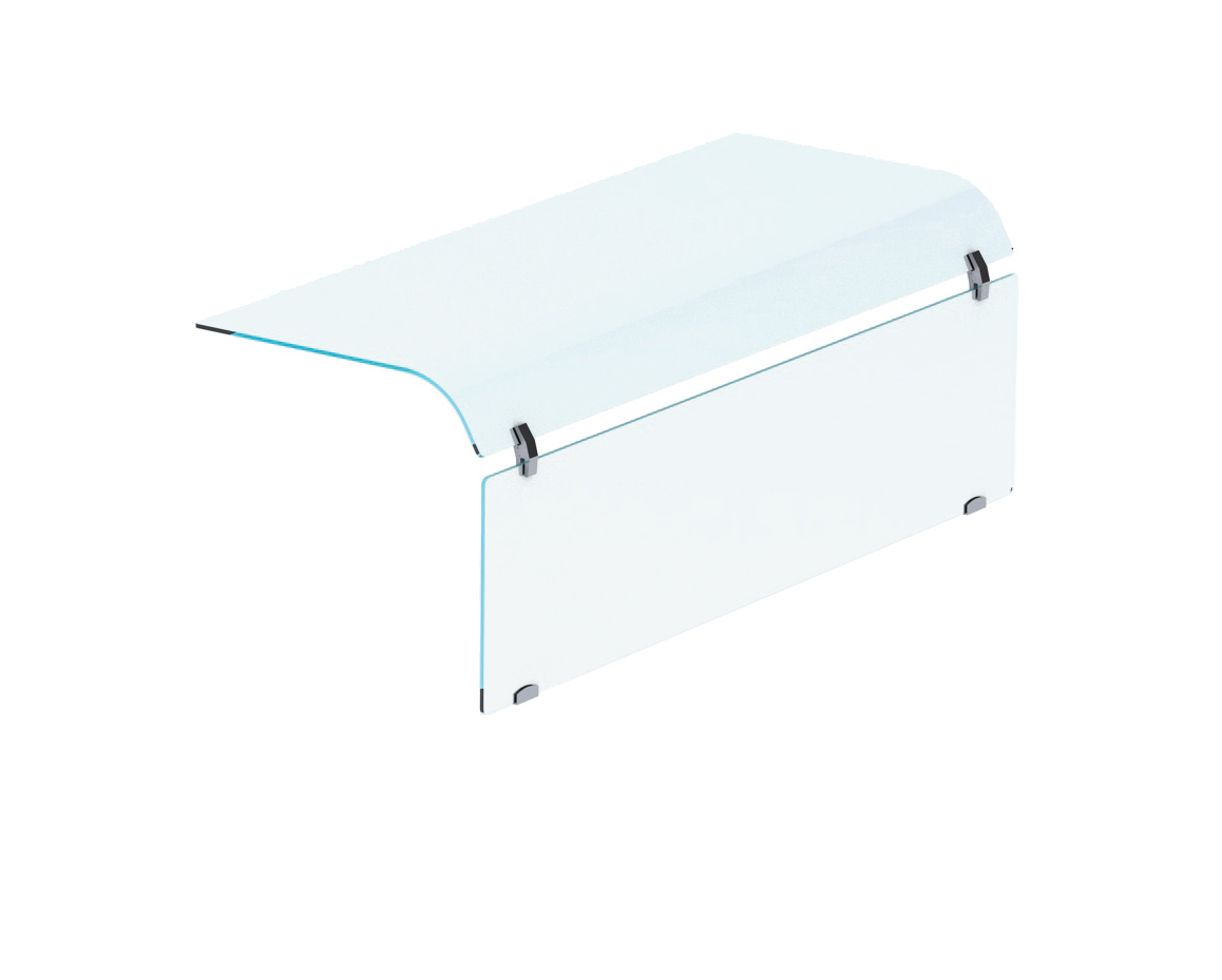 GESL. GEBOGEN GLAS 1-ZIJDE 5/1